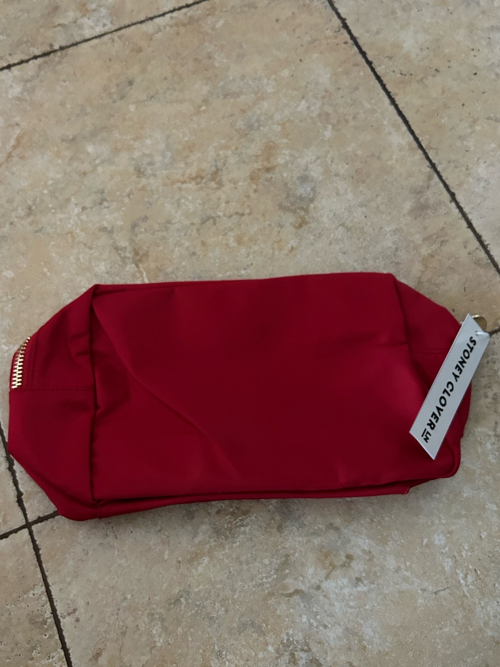 Stoney Clover Lane Jewel Tone Large Pouch — Ruby NWT